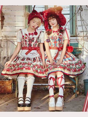 White Chocolate Strawberry Sweet Lolita Dress JSK By PennyHouse (PEH02)